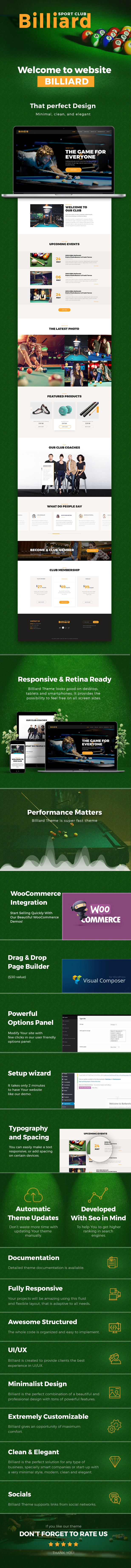 Billiard - Creative Sporting  WordPress Theme - 1