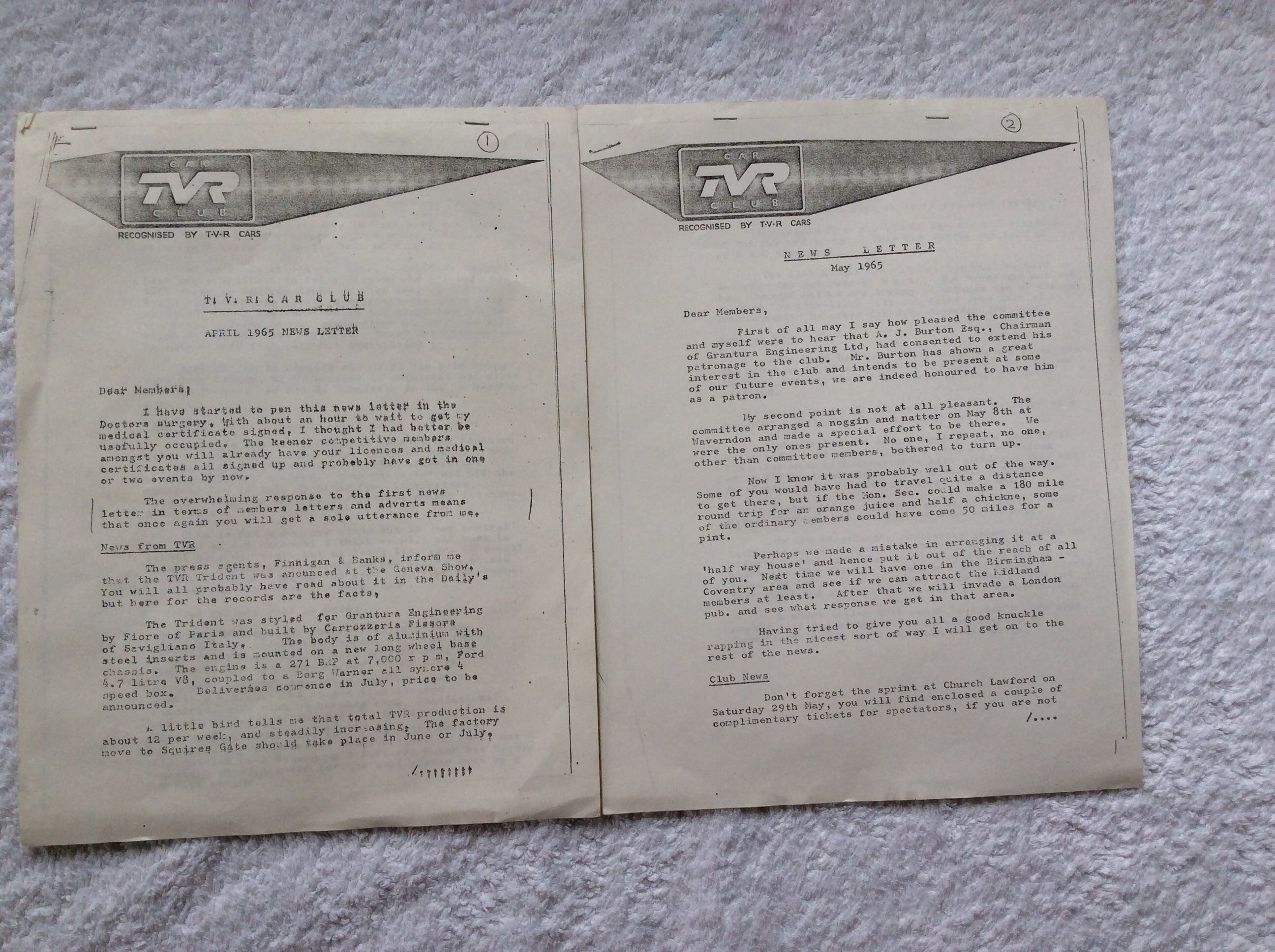 EARLY TVR ARTEFACTS and MEMORABILIA . - Page 1 - Classics - PistonHeads