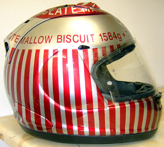 crash helmet cake
