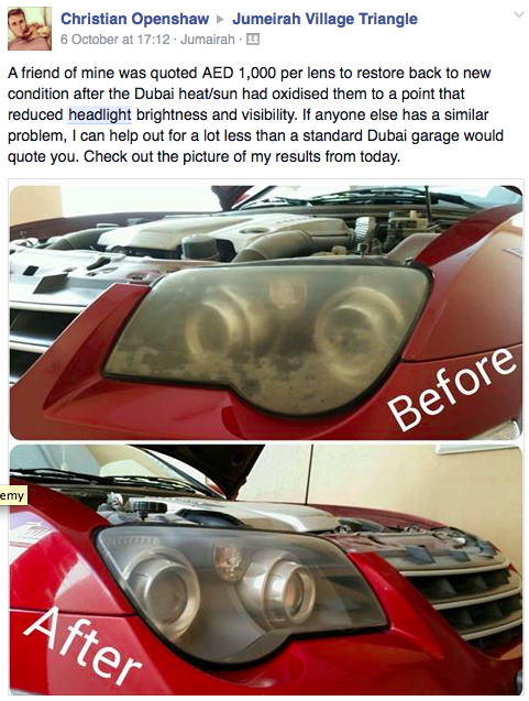 Headlight restoration - Page 1 - Middle East - PistonHeads
