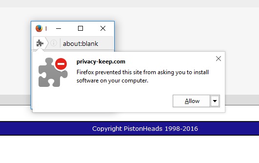 privacy-keep.com popup - Page 1 - Website Feedback - PistonHeads