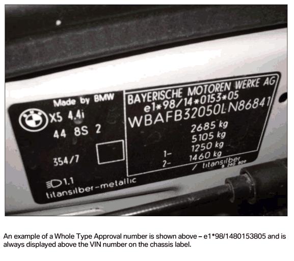 645ci - Chassis label / 'EEC whole vehicle approval plate'? - Page 1 - BMW General - PistonHeads
