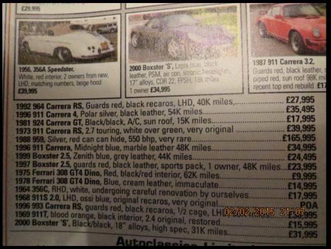 prices from early 2000s - Page 1 - Porsche General - PistonHeads