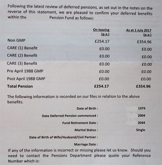 Tiny pension from old employer - Page 1 - Finance - PistonHeads