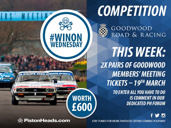 Win On Wednesday: Goodwood 75th Members Meeting - Page 1 - General Gassing - PistonHeads