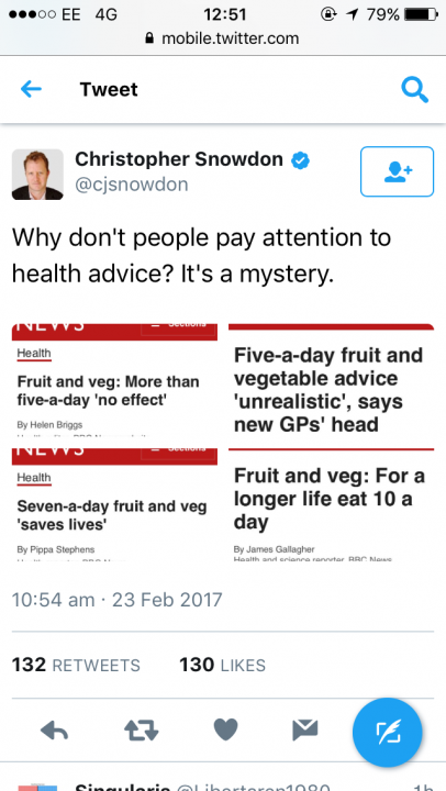 Forget 5-a-day, eat 10 fruit&veg to prevent premature death. - Page 1 - News, Politics & Economics - PistonHeads