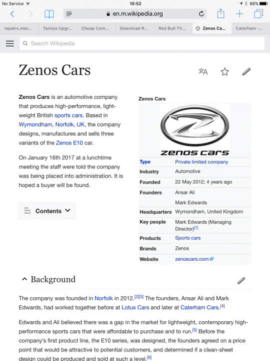 Rumours of Zenos into administration.. - Page 9 - General Gassing - PistonHeads