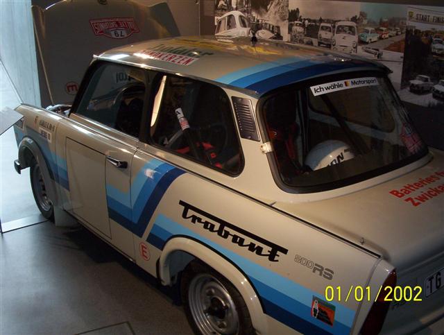 Trabant rally car at the old factory in Zwickau which is now a museum