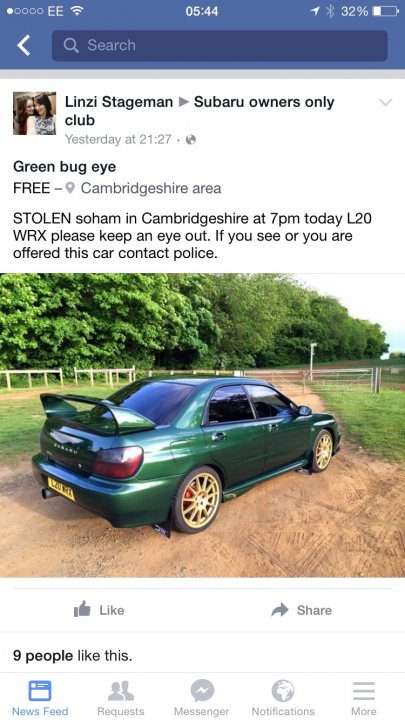 STOLEN - Soham, Cambs - 7pm 3rd July! - Page 1 - Subaru - PistonHeads