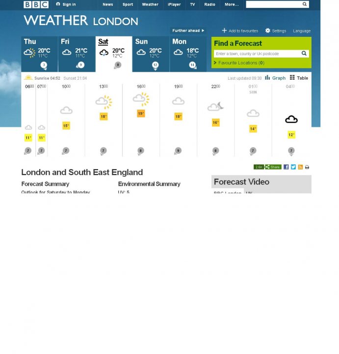 BBC weather forecast. - Page 1 - The Lounge - PistonHeads