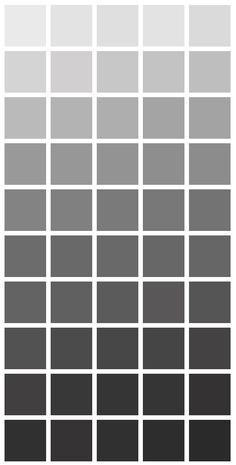 50 Shades Of Gray Color Chart
