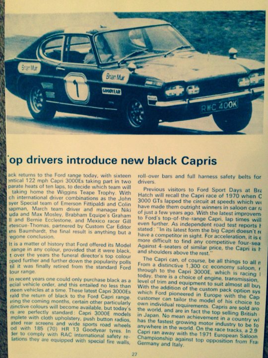MK1 3 Litre  Capris, How Many Survive ?     - Page 25 - Classic Cars and Yesterday's Heroes - PistonHeads