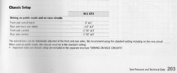991 GT3 Geo settings.  Caster? - Page 1 - 911/Carrera GT - PistonHeads