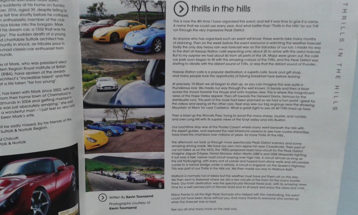 "Thrills in the Hills" TVR run 2017. Sat May 27th - Page 1 - TVR Events & Meetings - PistonHeads
