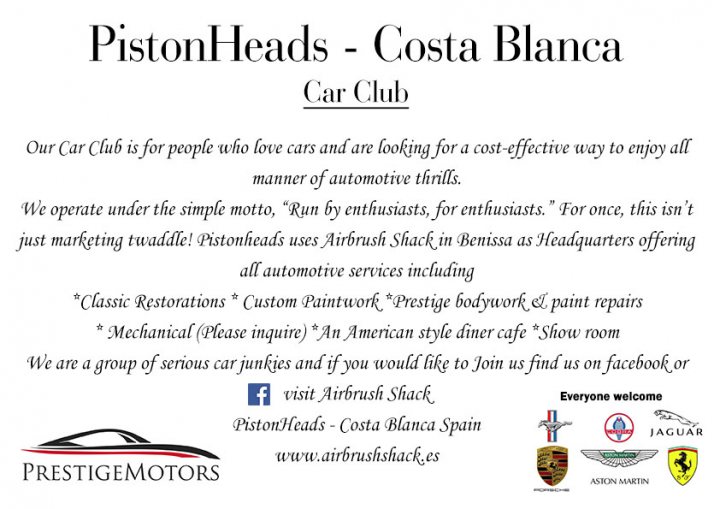 Costa Blanca Spain meets and gatherings - Page 1 - Events/Meetings/Travel - PistonHeads