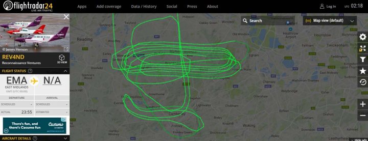 Cool things seen on FlightRadar - Page 19 - Boats, Planes & Trains - PistonHeads