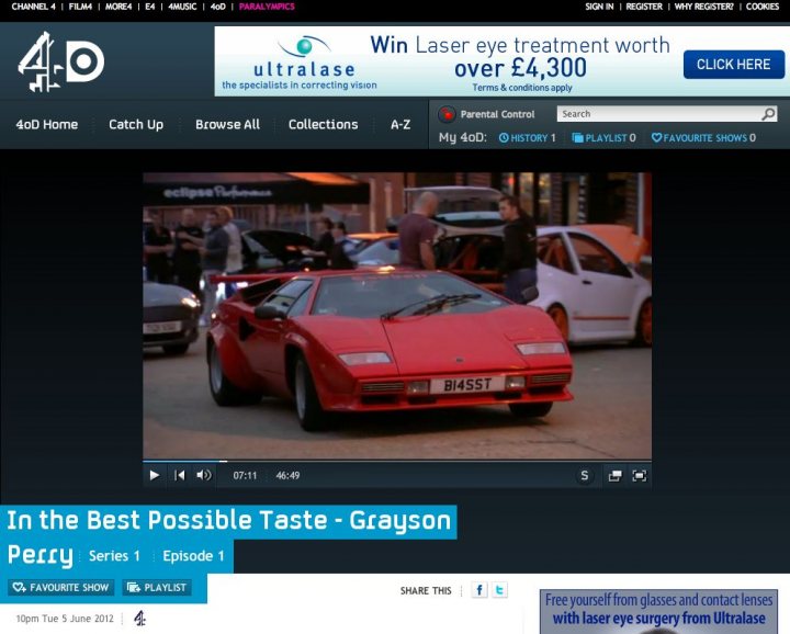 A picture of a car with a tv on it - Pistonheads