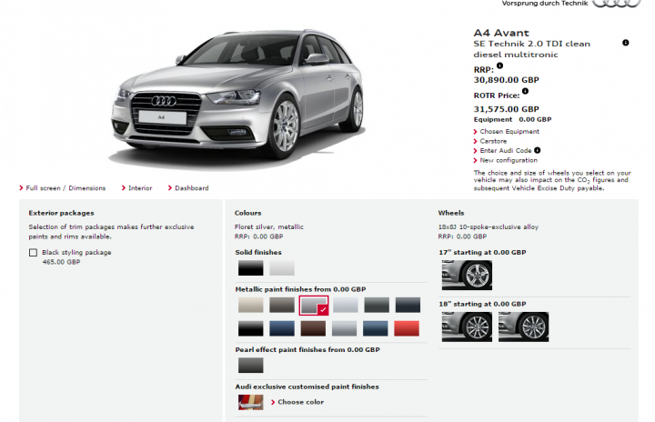 Audi colour choice....... - Page 1 - General Gassing - PistonHeads