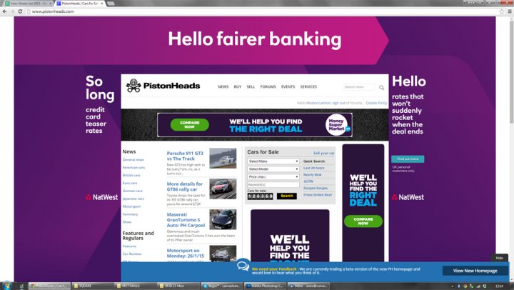Covering the homepage in adverts... Really? - Page 1 - Website Feedback - PistonHeads