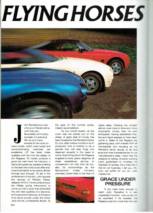 Parradine Pegasus V12 - Page 1 - Kit Cars - PistonHeads