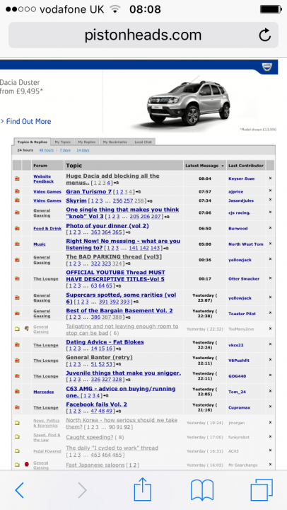 Huge Dacia add blocking all the menus.. - Page 6 - Website Feedback - PistonHeads
