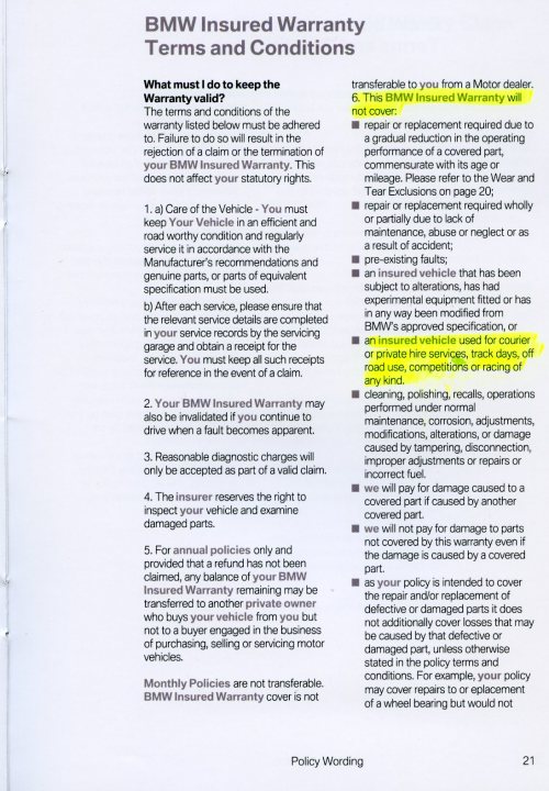 Advice : BMW warranty claim - Page 2 - General Gassing - PistonHeads