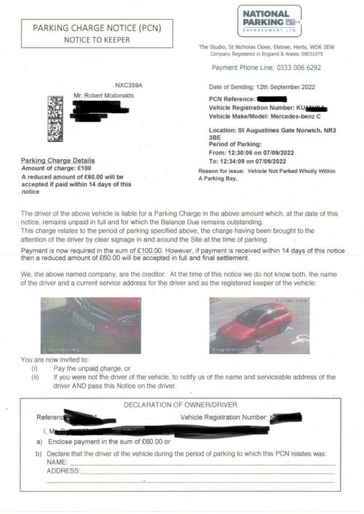 Parking ticket advice - Page 1 - General Gassing - PistonHeads UK