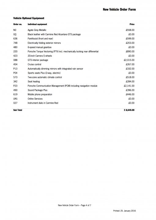 981 extras price list ? - Page 2 - Boxster/Cayman - PistonHeads