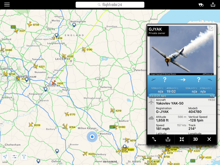 Cool things seen on FlightRadar - Page 3 - Boats, Planes & Trains - PistonHeads