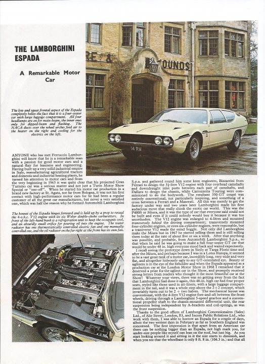Espada The Recently Remembered Super saloon! - Page 6 - Lamborghini Classics - PistonHeads