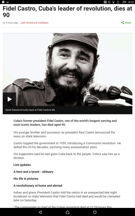 Fidel Castro is dead - Page 3 - News, Politics & Economics - PistonHeads