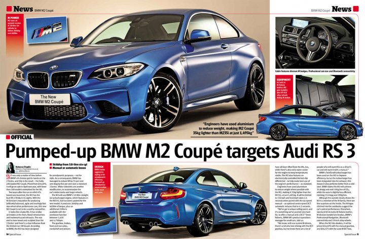 RE: BMW M2 specs leaked - Page 1 - General Gassing - PistonHeads