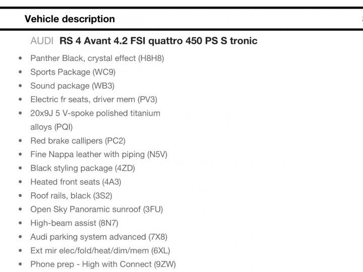 New RS4 options - Page 1 - Audi, VW, Seat & Skoda - PistonHeads