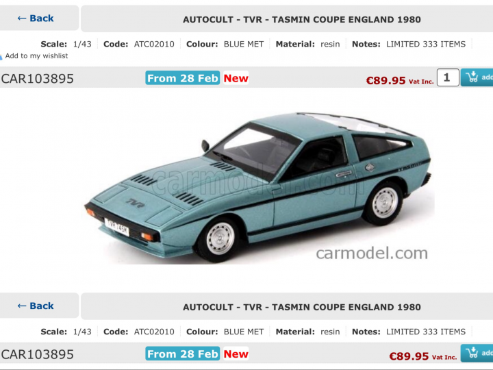 TVR toy cars - Page 1 - Classics - PistonHeads