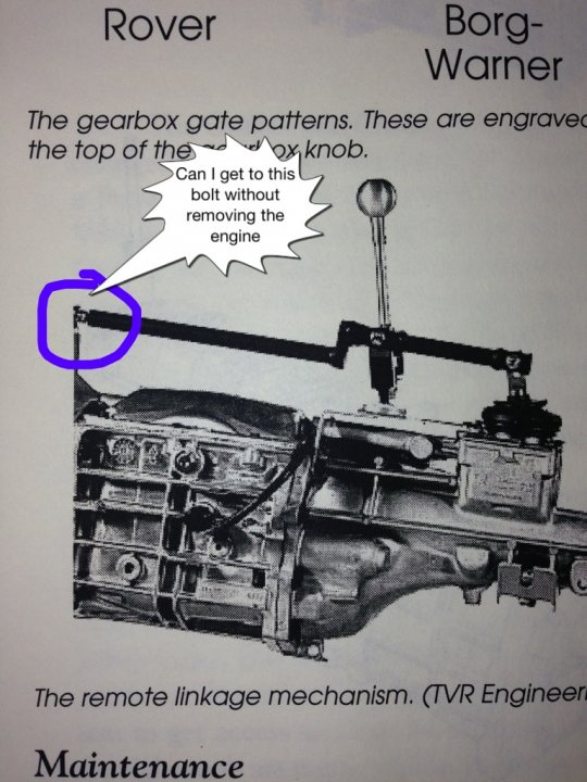 How to access bolt to gearbox remote linkage mechanism? - Page 1 - Chimaera - PistonHeads