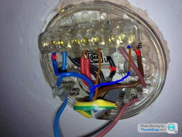 mk ceiling rose wiring