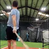 Loading the pitching machine from home plate
