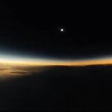 Solar eclipse happening mid flight