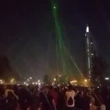 Protestors take down police drone using lasers