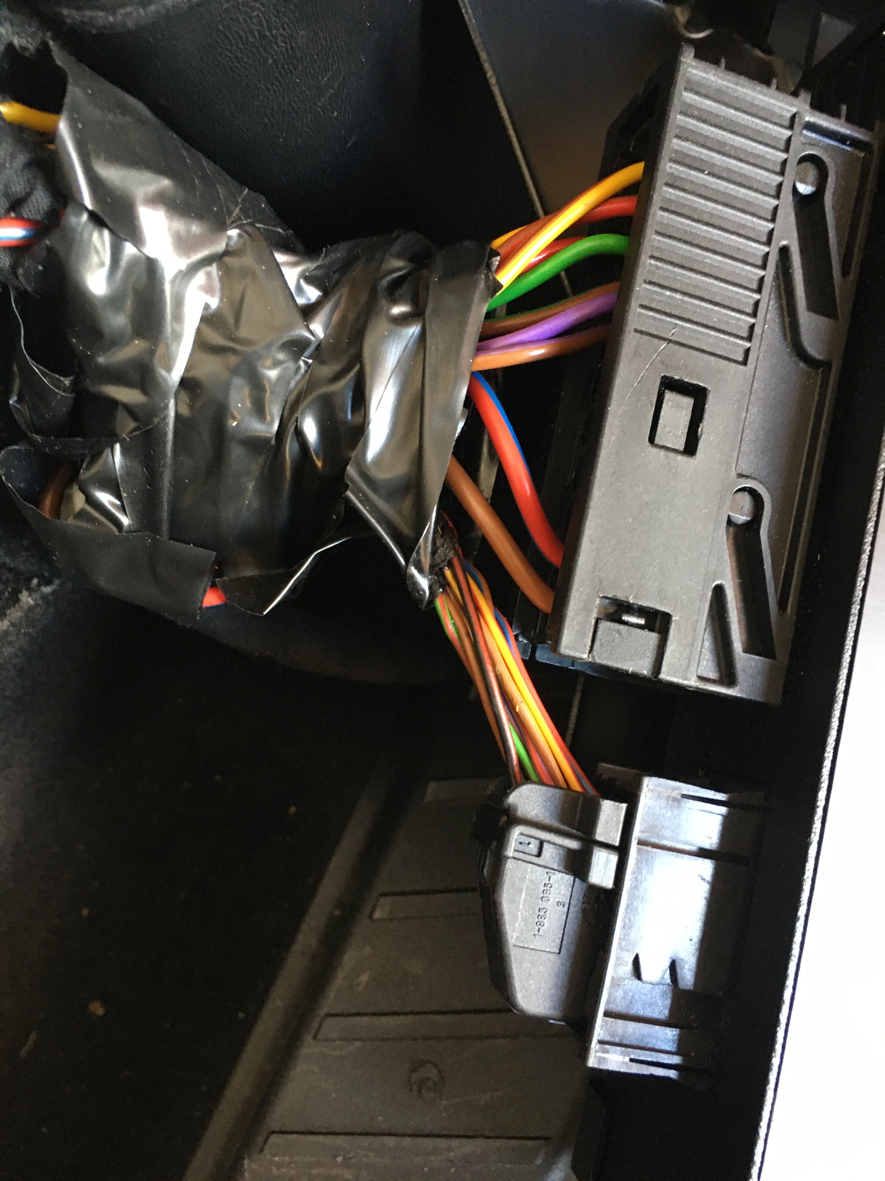 Wires going into front amp