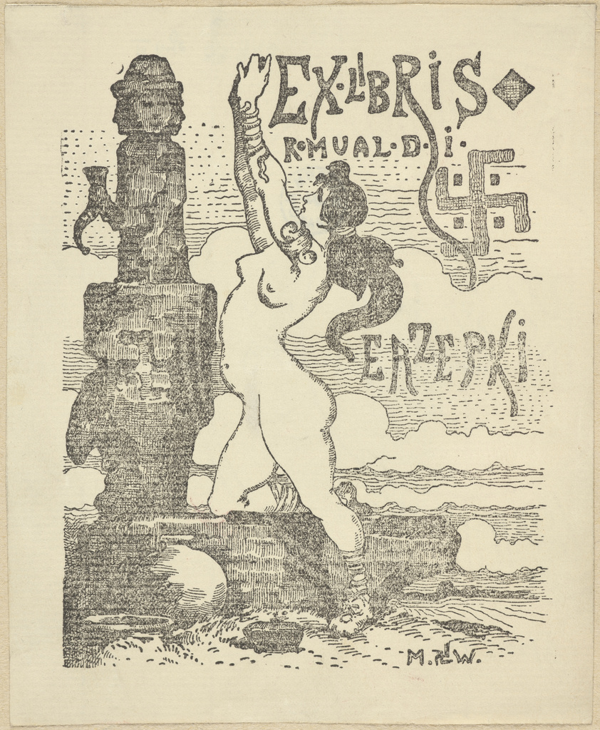 Bookplate of Romuald Erzepko, Wawrzeniecki, Marian (1863-1943)