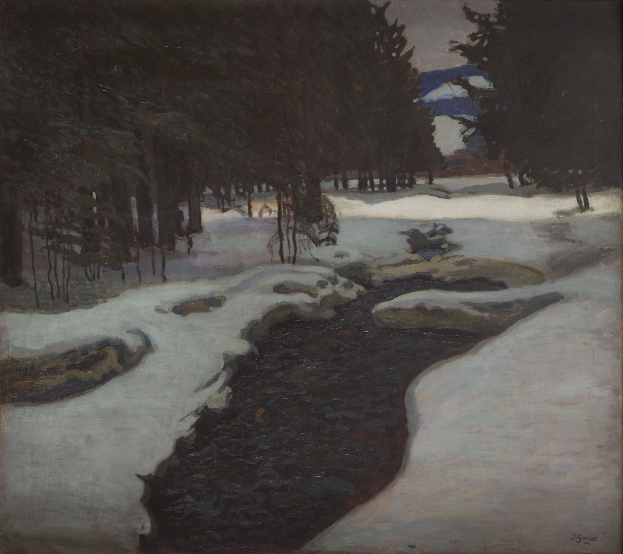 polishpaintersonly:
““Stream in a Winter” (1909)
Jakub Glasner (Polish;1879-1942)
oil on canvas, private collection
Desa Unicum
”