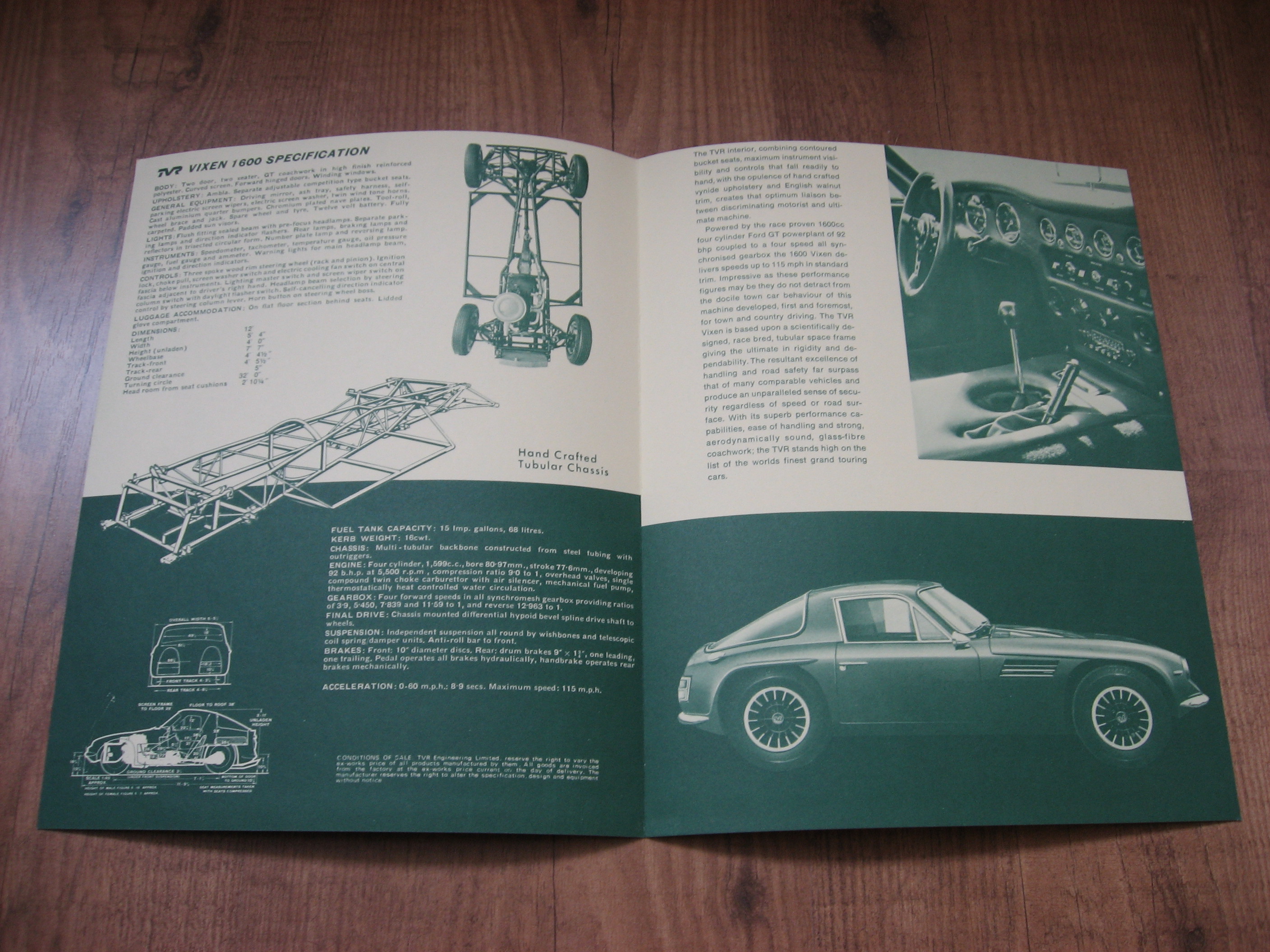 tvr grantura help needed - Page 3 - Classics - PistonHeads - The image features an open brochure or book filled with black and white illustrations and text. It appears to be a vintage model of a vehicle, possibly a car. The illustrations are detailed and suggest engineering schematics or technical information. The text likely contains a description or specifications of the vehicle model. The overall look suggests an old car design manual or catalog.