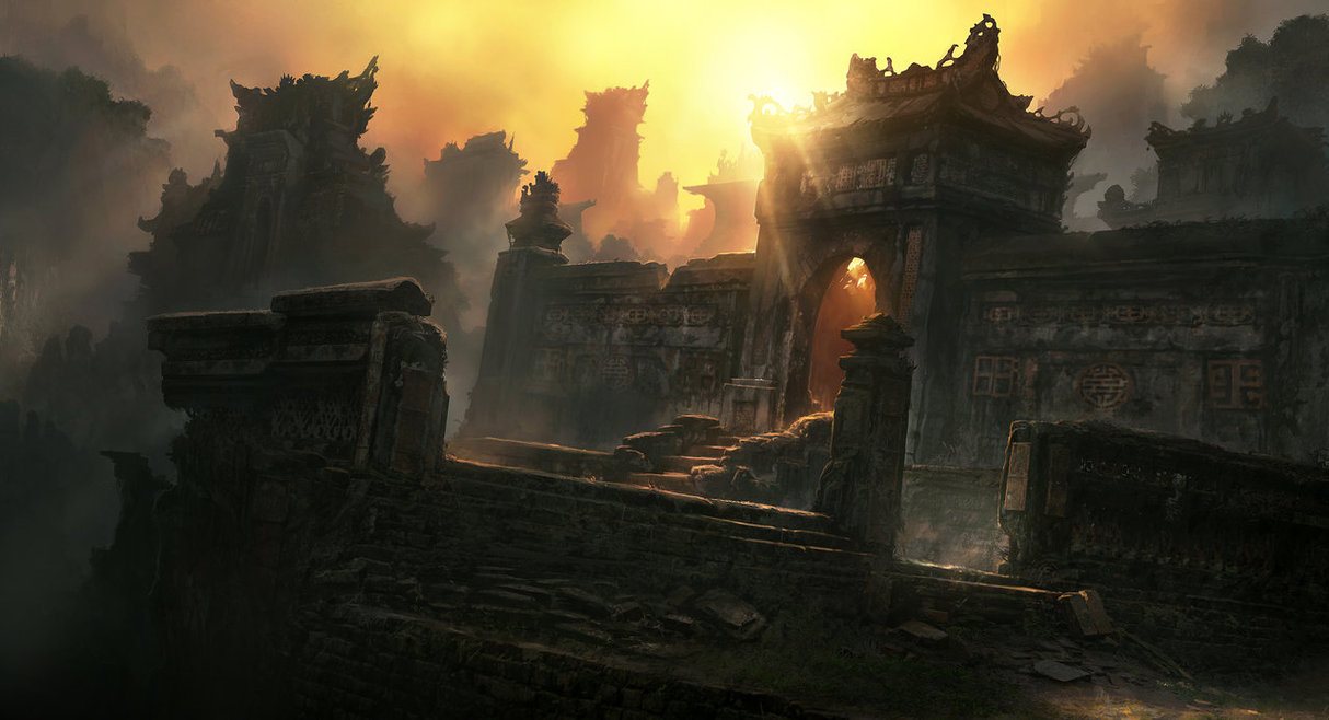 temple ruins 20 Emotionally Impacting Illustrations by Jonas De Ro