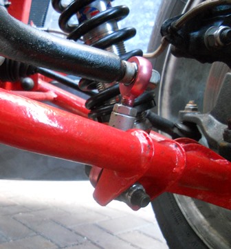 A close up of a motorcycle on a city street - Pistonheads - The image shows a close-up of a red and black motorcycle. The motorcycle's handlebars are visible, and the brake lever is visible in the foreground. In the background, you can see the suspension system, which includes the springs, shocks, and a portion of the tire. The motorcycle appears to be in a stationary position, as evidenced by the angle at which the handlebars are pointed, which is unusual for a rider.