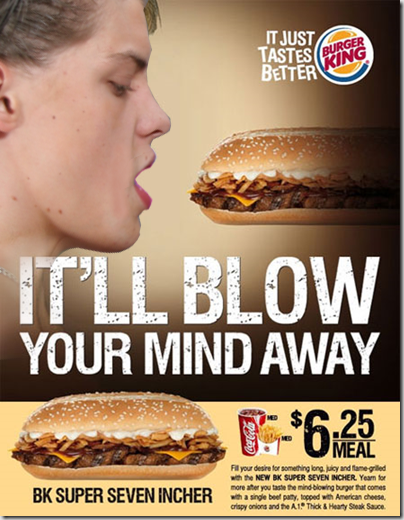 Ad Your Burger Away King Blow Mind