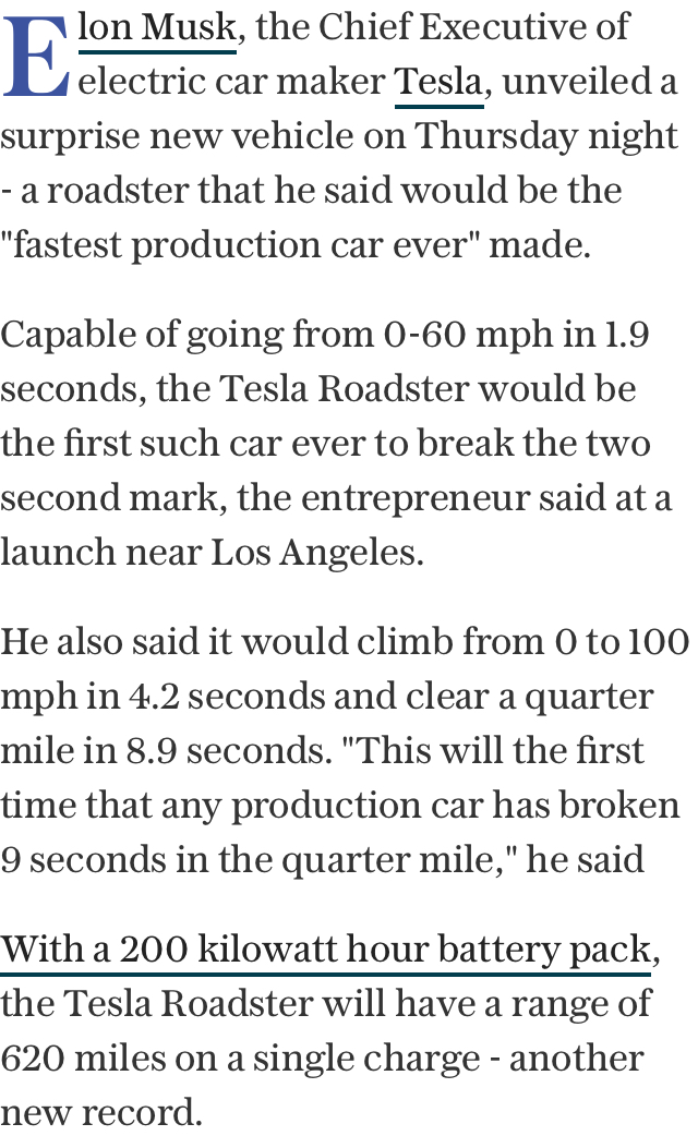 Tesla Roadster: Tesla unveils 'fastest production car ever'  - Page 1 - General Gassing - PistonHeads