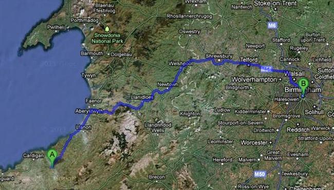 Carmarthen to Birmingham. Which way would you go? - Page 1 - South Wales - PistonHeads