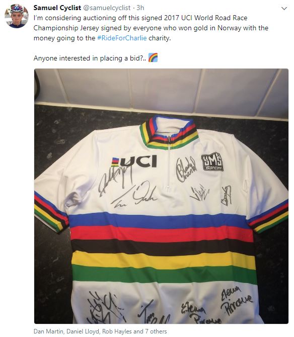 Charity auction for signed World Champion jersey - Page 1 - Pedal Powered - PistonHeads