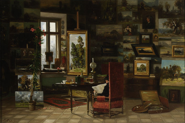 polishpaintersonly:
“ “Studio Interior” (1883)
by Władysław Aleksander Malecki (Polish;1836-1900)
oil on canvas
National Museum in Warsaw
”